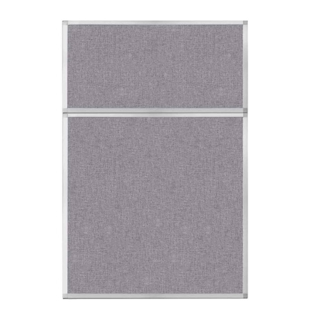 Versare Hush Panel Configurable Cubicle Partition 4' x 6' Cloud Gray Fabric 1850608
